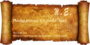 Medgyessy Erzsébet névjegykártya