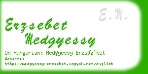 erzsebet medgyessy business card